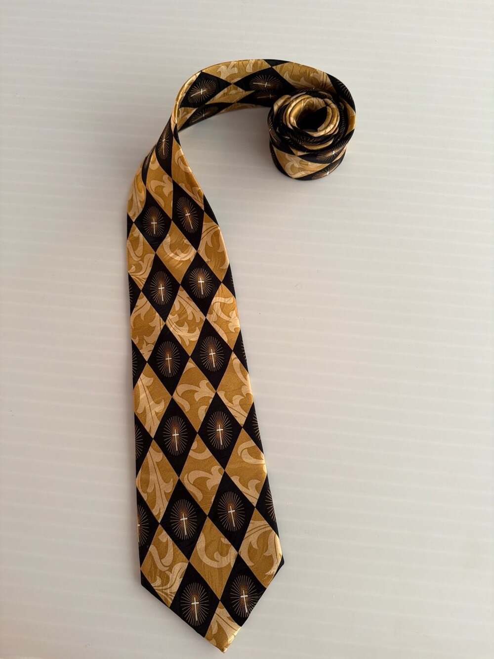 Divinity Boutique Romans 6:23 Divinity Series 100% Silk Cross Tie 59” length